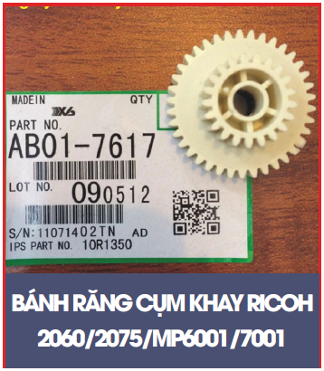 Bánh răng cụm khay Ricoh 2060/2075/MP6001/7001